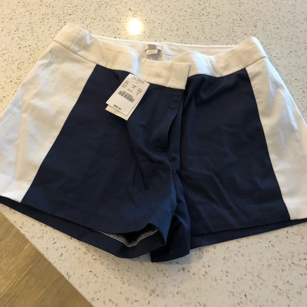 J Crew cute blue and white shorts